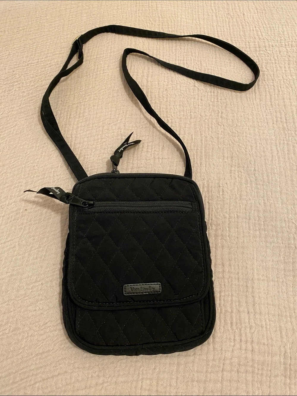 Vera Bradley Black Quilted Small Crossbody Bag